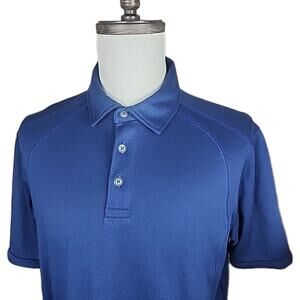 Tommy Bahama Mens Short Sleeve Stretch Polo Shirt Blue Size Large
